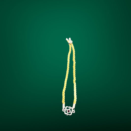 Modern SwastikThreaded Oxidised Rakhi