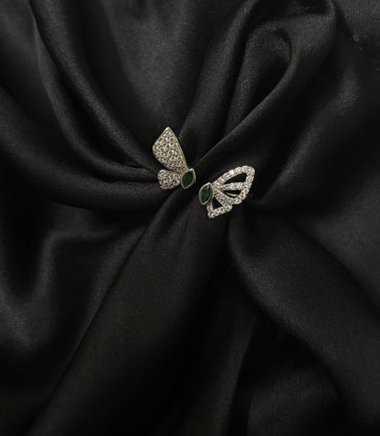 Adjustable butterfly Silver ring