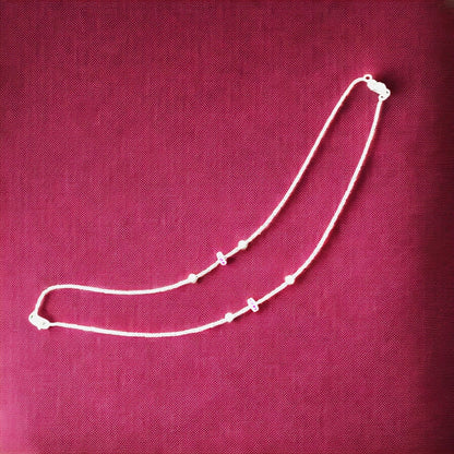 Red beads oxidised anklet