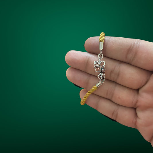 Shiv Threaded Oxidised Rakhi