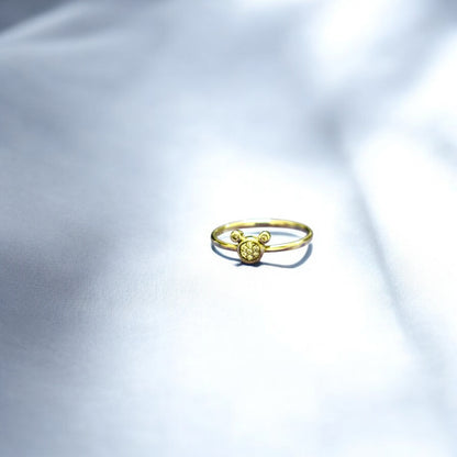 Minimalist Silver Mickey Ring