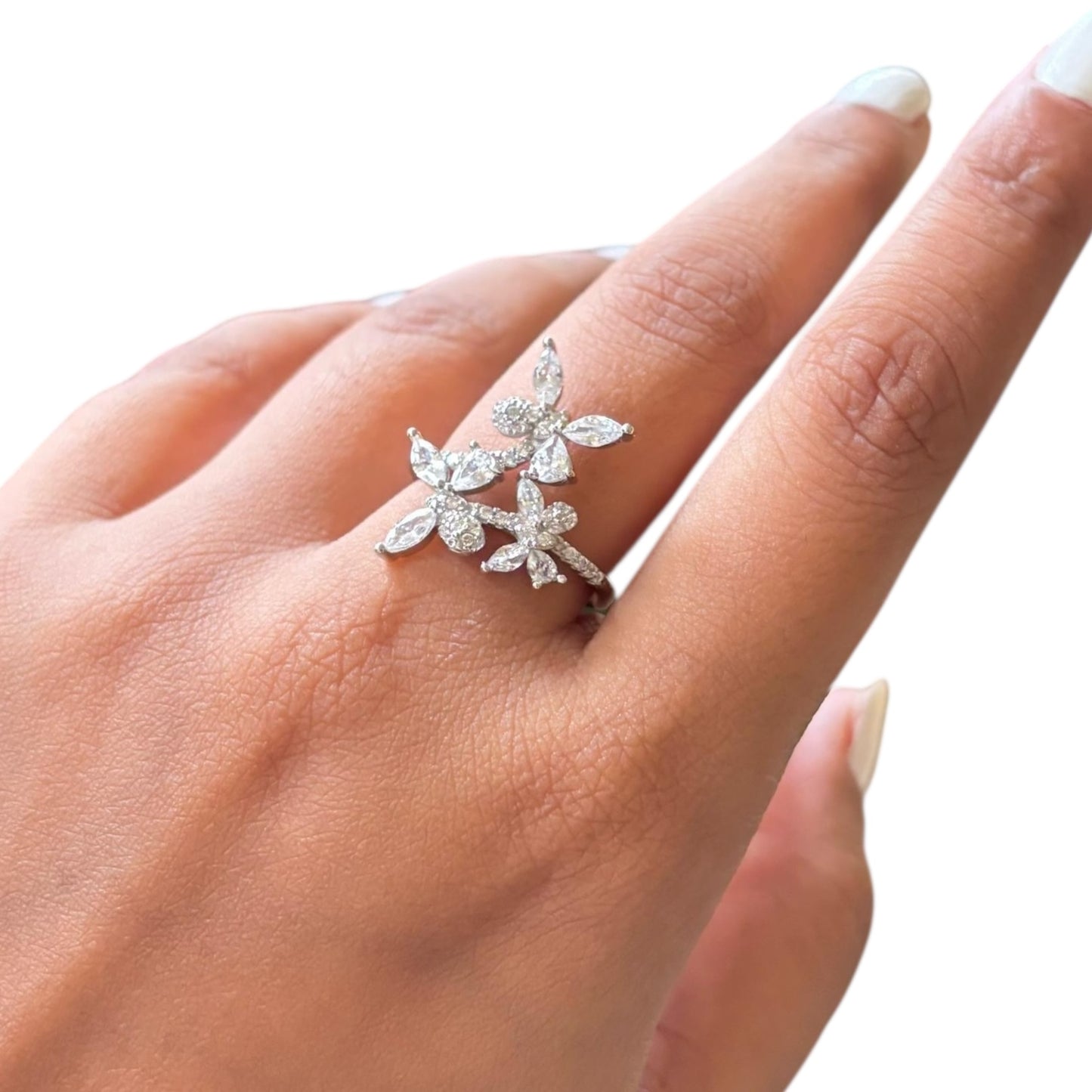 Majestic Butterfly Statement Silver Ring