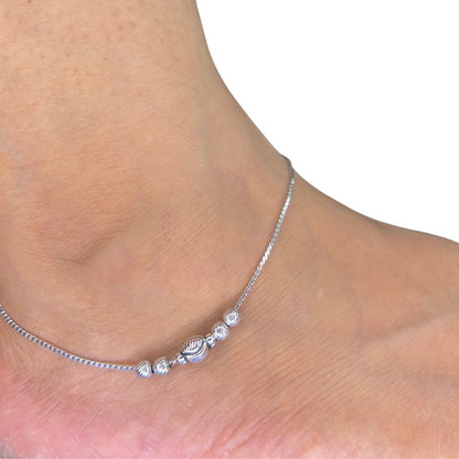 Beaded oxidised 925 Anklet