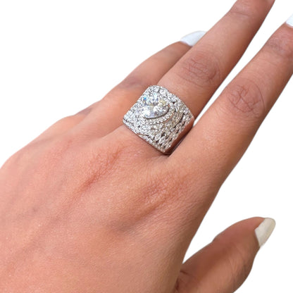 Royal Heart Solitaire Silver Ring