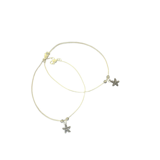 Star Fish Charm Oxidised anklet