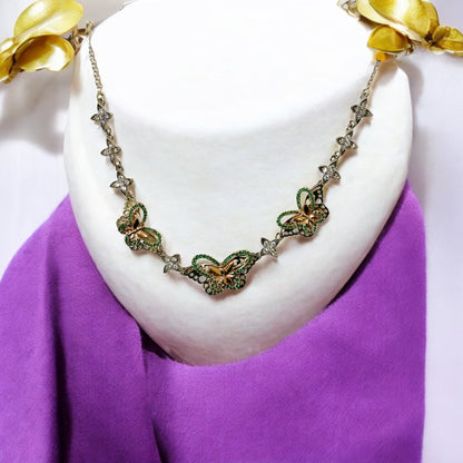 Butterfly Delight - Rose Gold Necklace set