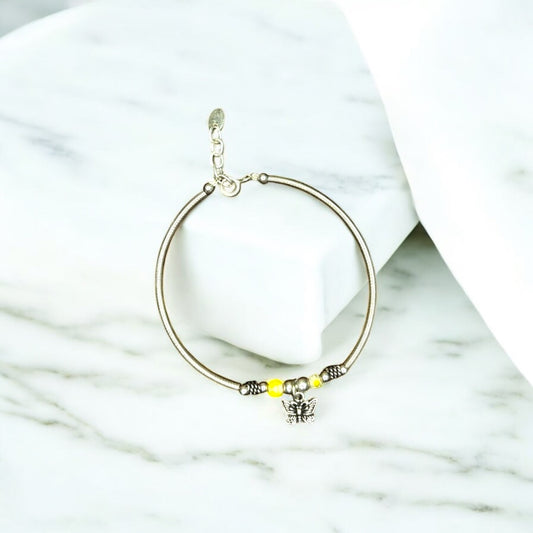 Butterfly oxidised bracelet