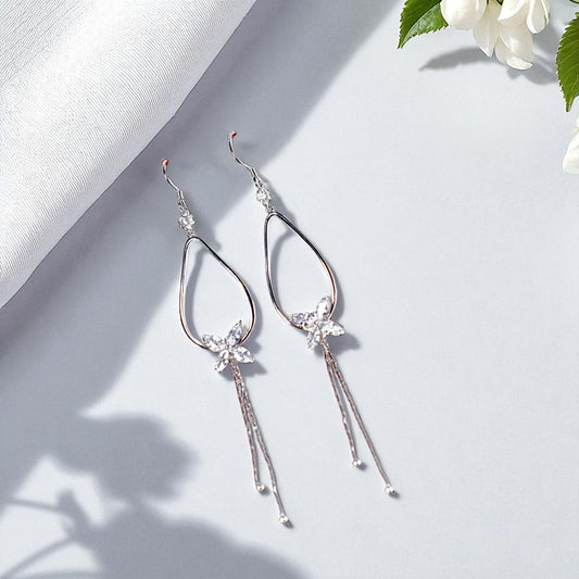 Butterfly drop 925 Silver Earring