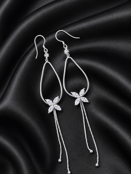 Butterfly drop 925 Silver Earring