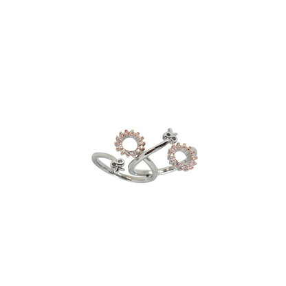 CZ front open toe ring