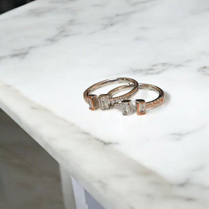 Dual tone Minimal Upside Open 925 Toe Ring