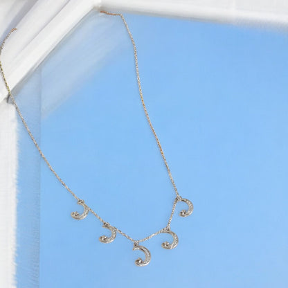 Celestial Moon Charms 925 silver Necklace