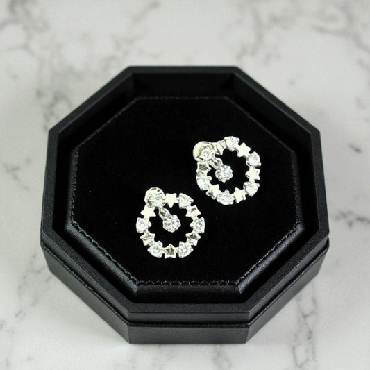 Celestial cluster Silver earring