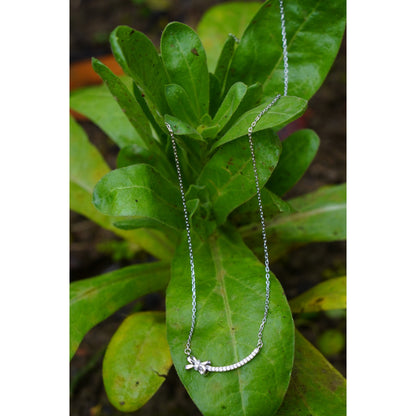 Classic Silver Bow Necklace