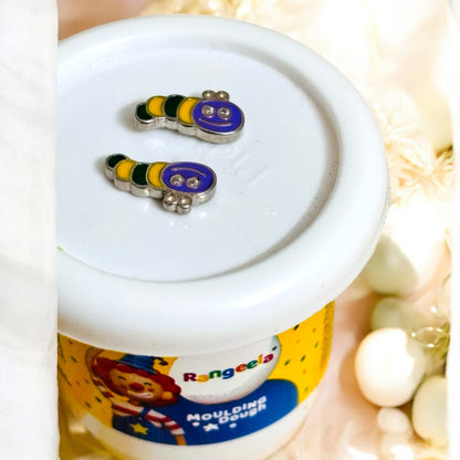 Colorful Bee Kids Silver Earring