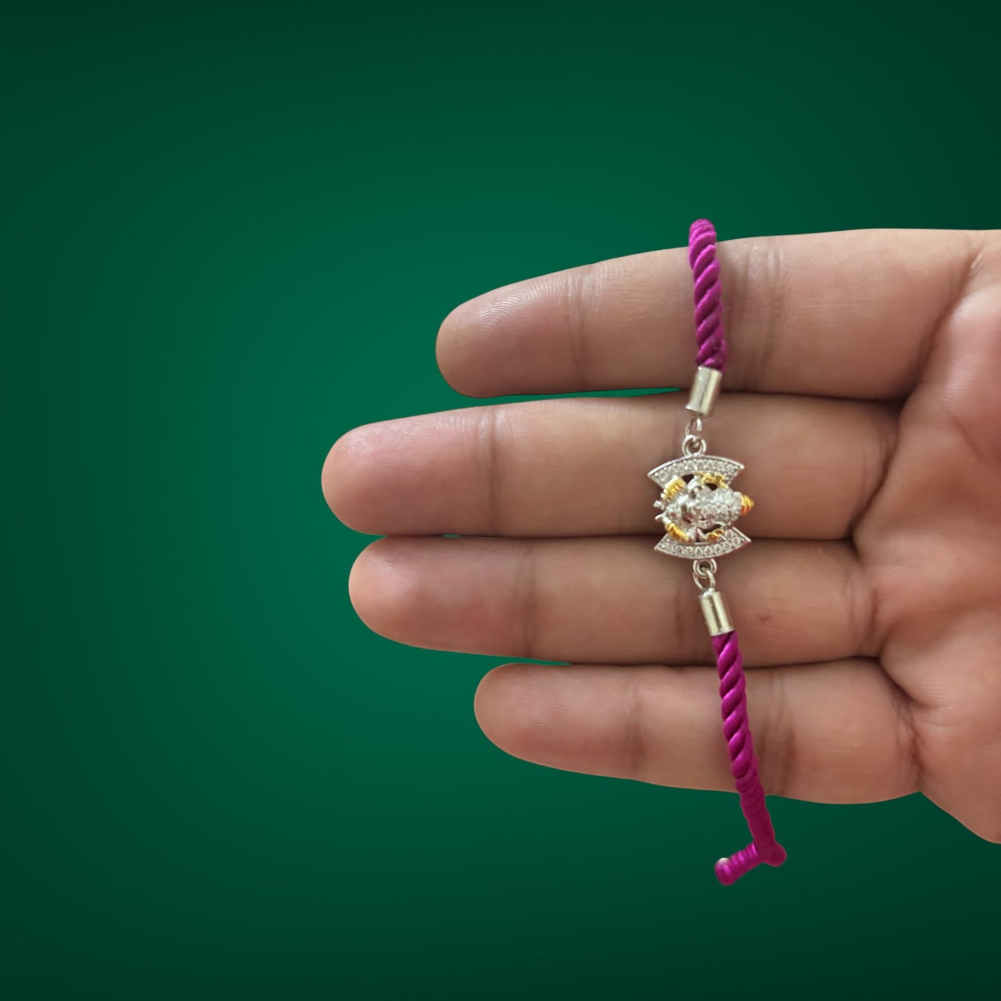Divine two tone 925 Silver rakhi