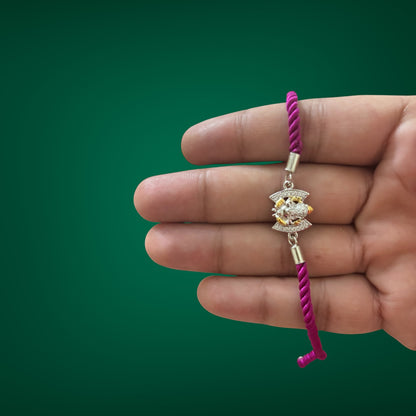 Divine two tone 925 Silver rakhi