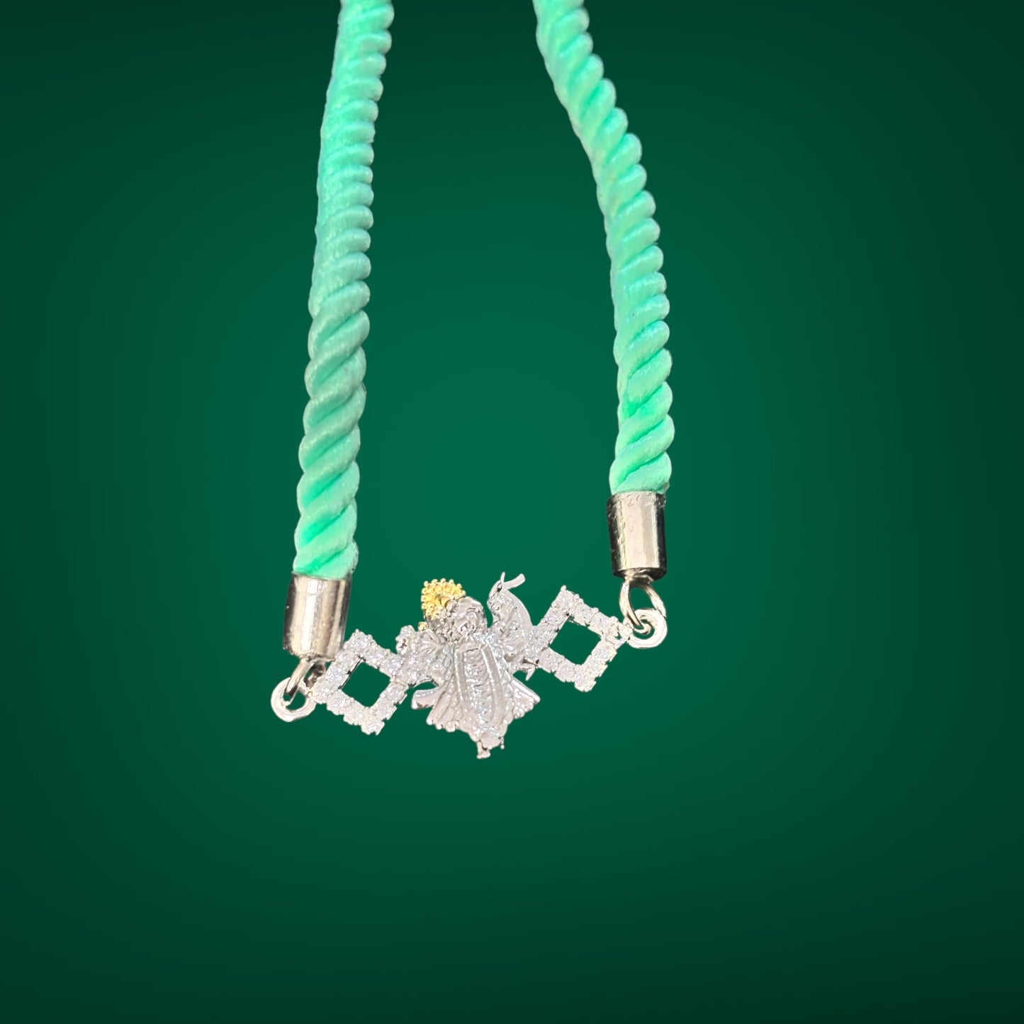 Divine two tone 925 Silver rakhi
