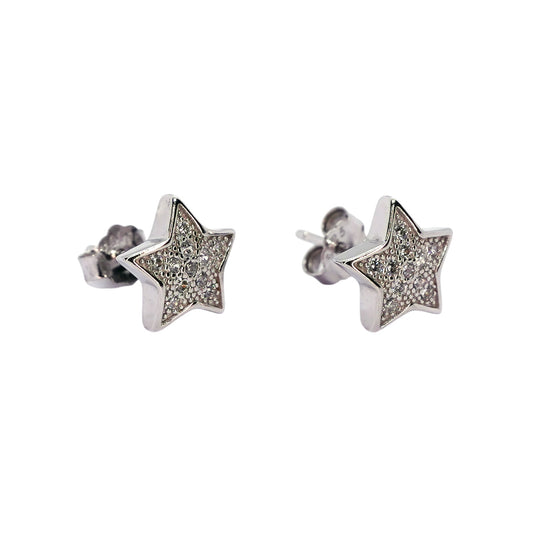 Sparkling Star Minimalist Sterling Silver Earring