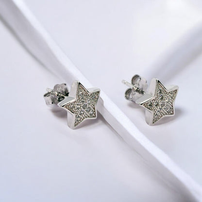 Sparkling Star Minimalist Sterling Silver Earring