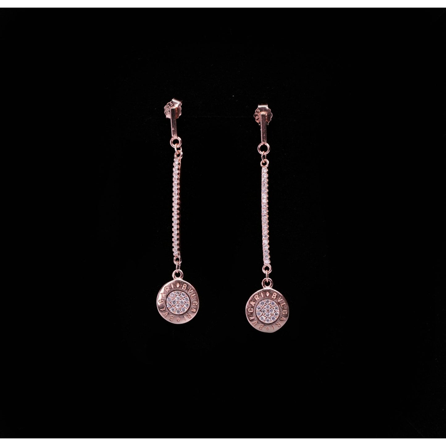 Coin Drop Rose Gold Earring