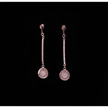 Coin Drop Rose Gold Earring