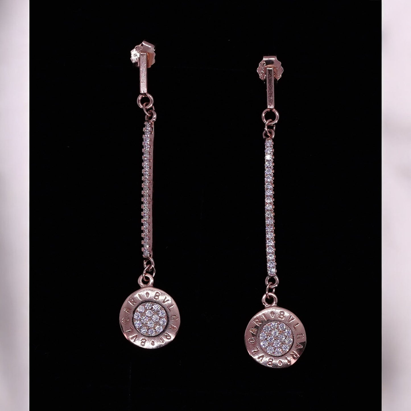 Coin Drop Rose Gold Earring