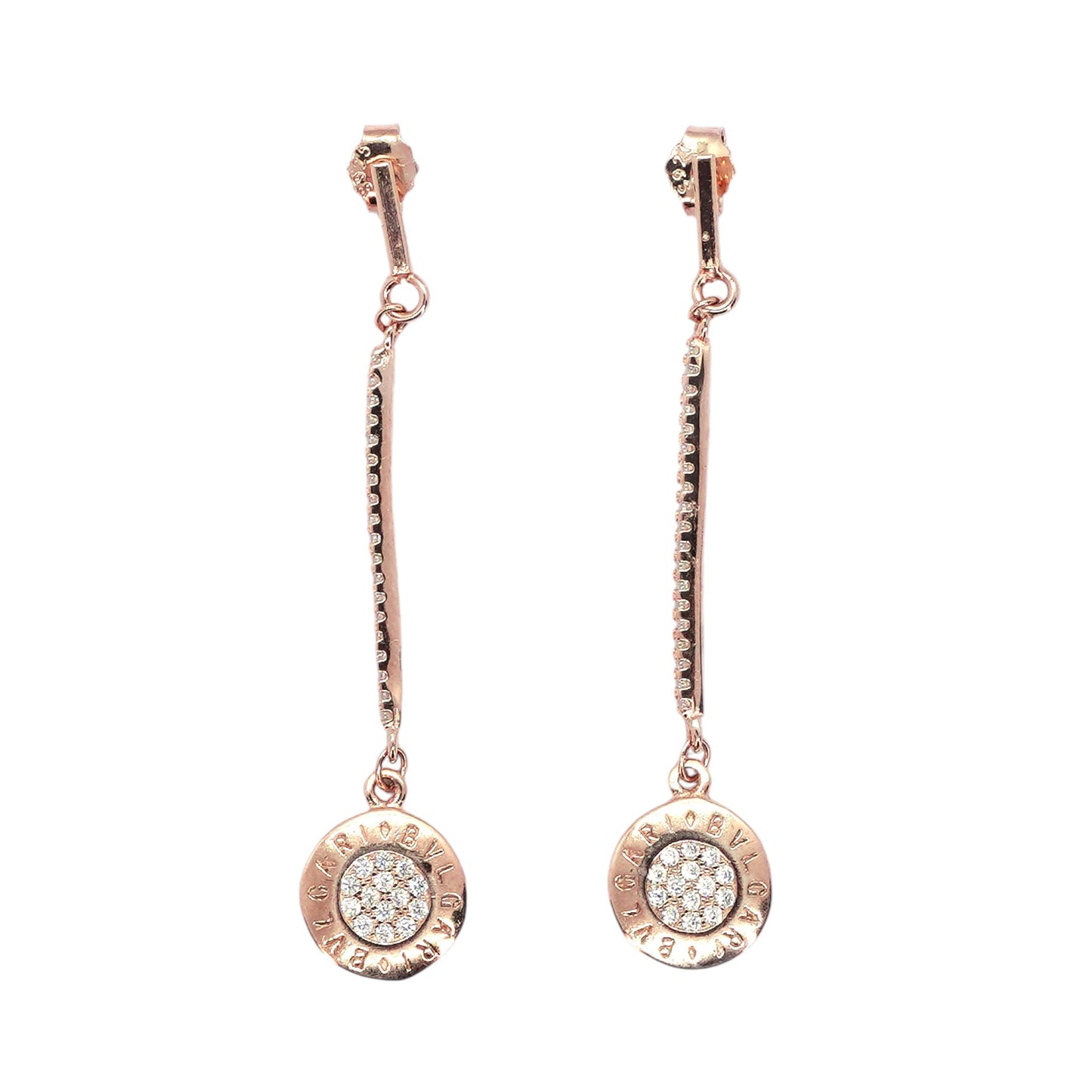 Coin Drop Rose Gold Earring