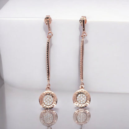 Coin Drop Rose Gold Earring