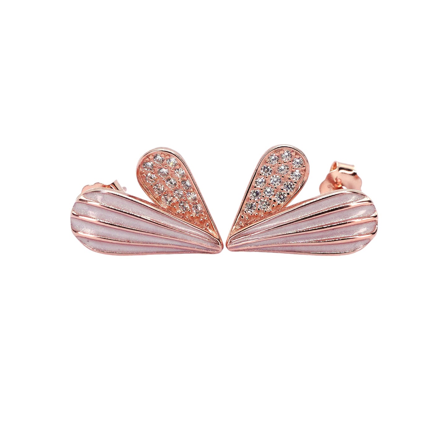 Radiant Petal rose gold earring