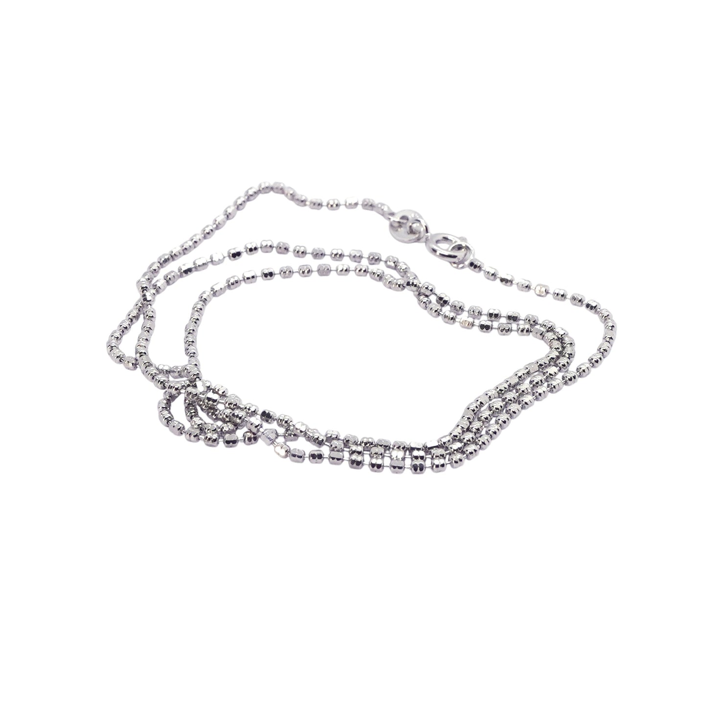 Triple Beaded silver Chain