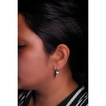 Dual S Sterling Silver Drop Earring