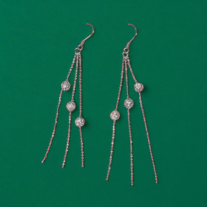 Trinity Threads – 925 Silver Triple Strand Sui Dhaga Earrings