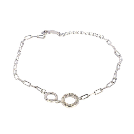 Minimalist Twin circle silver Bracelet