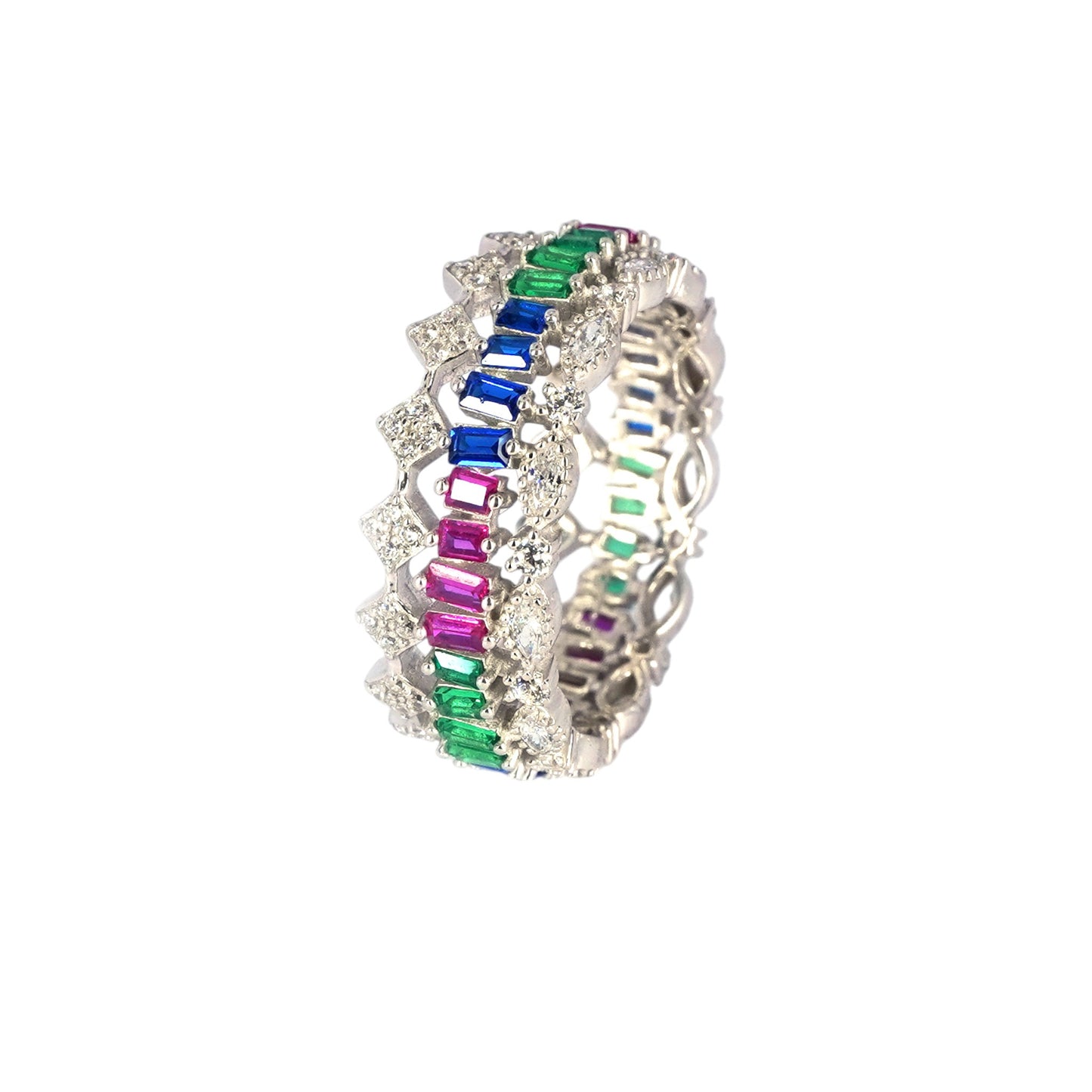 Vivid Spectrum Silver Ring