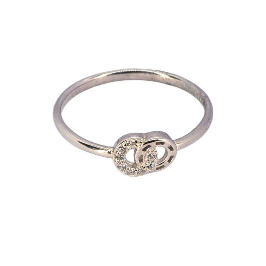 Linked Radiance CZ Silver Ring