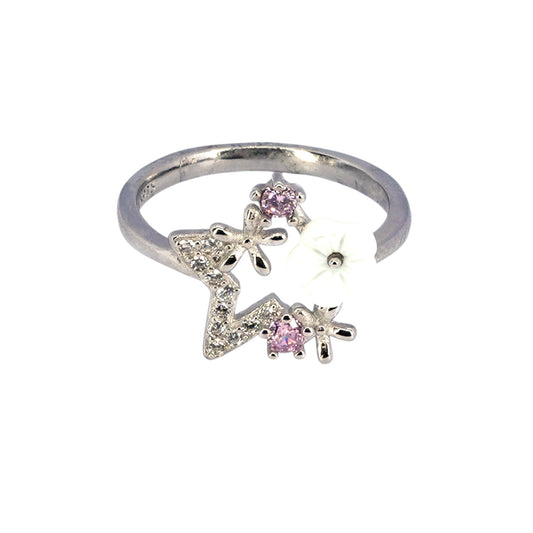 Star Radiant CZ Silver Ring