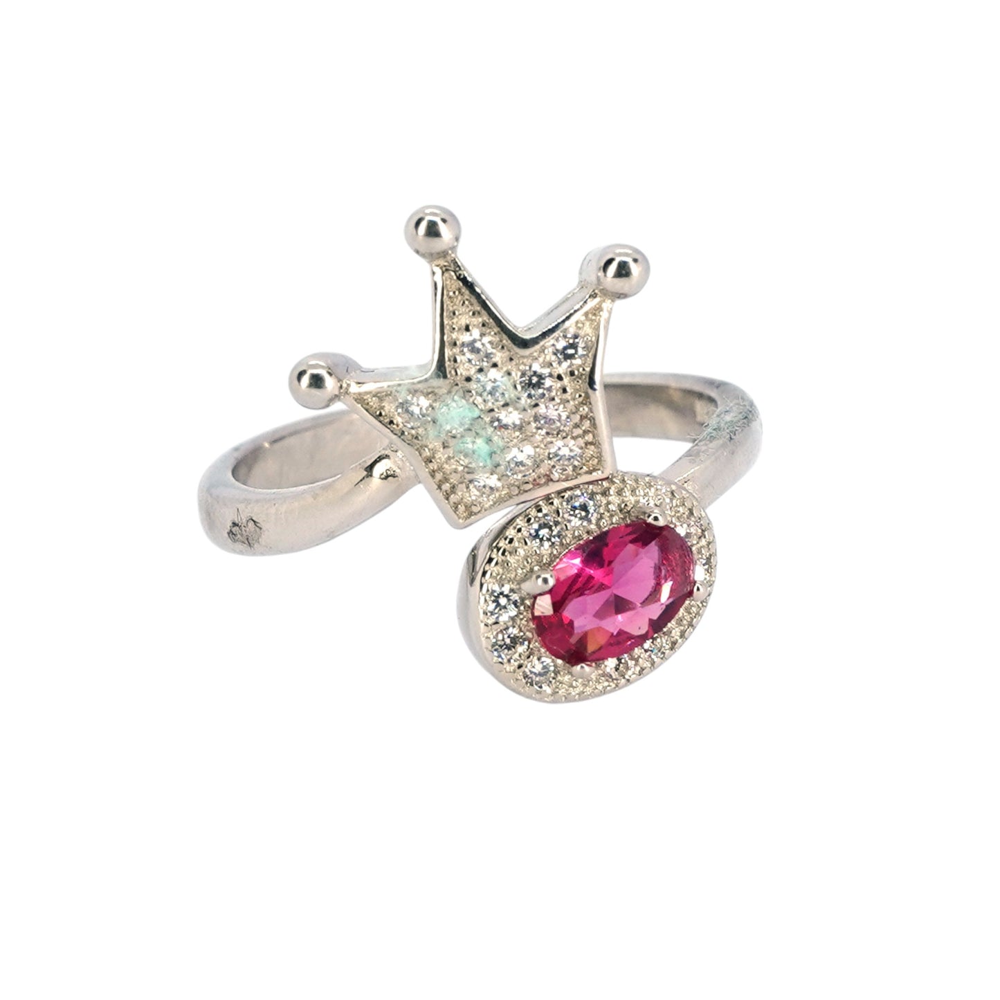 Silver Crown Stylish Adjustable Ring