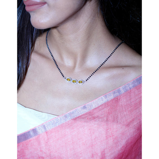 Solitaire Line Mangalsutra Necklace