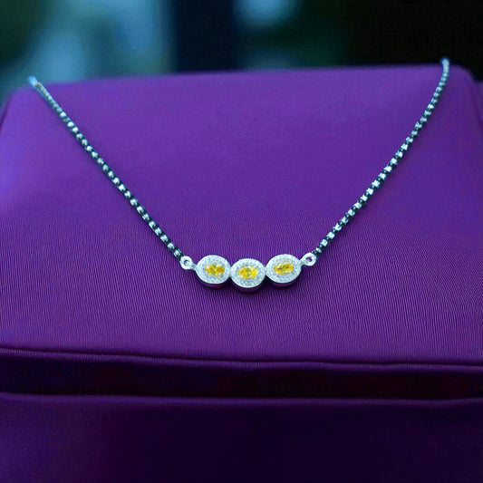 Solitaire Line Mangalsutra Necklace