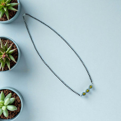 Solitaire Line Mangalsutra Necklace