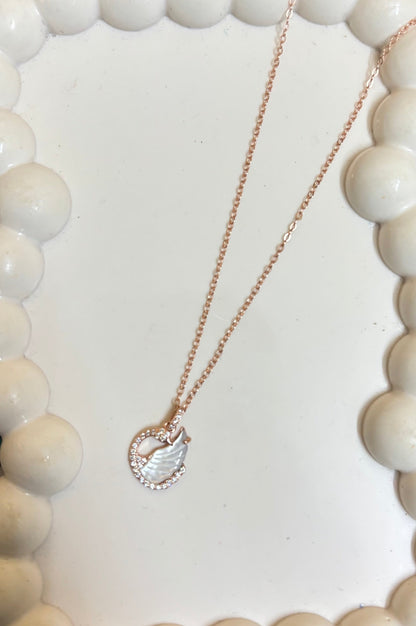 Dancing Swan SIlver Chain Set