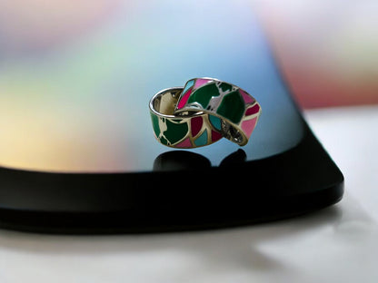 Deer graffiti enamel toe ring