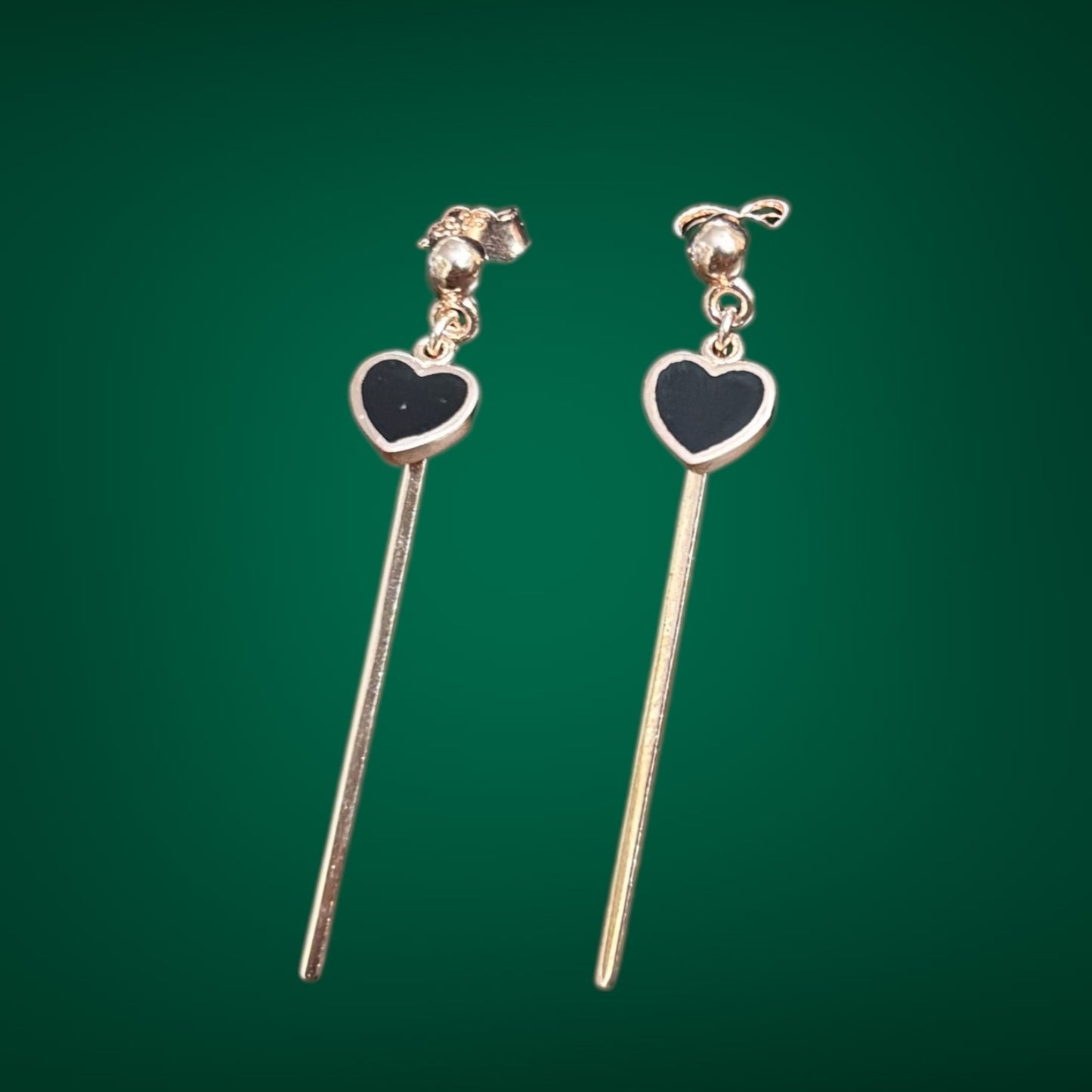 Stick drop with chain Earring