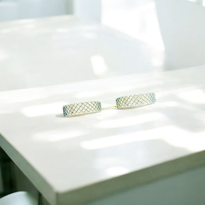 Oxidised sleek beaded toe ring