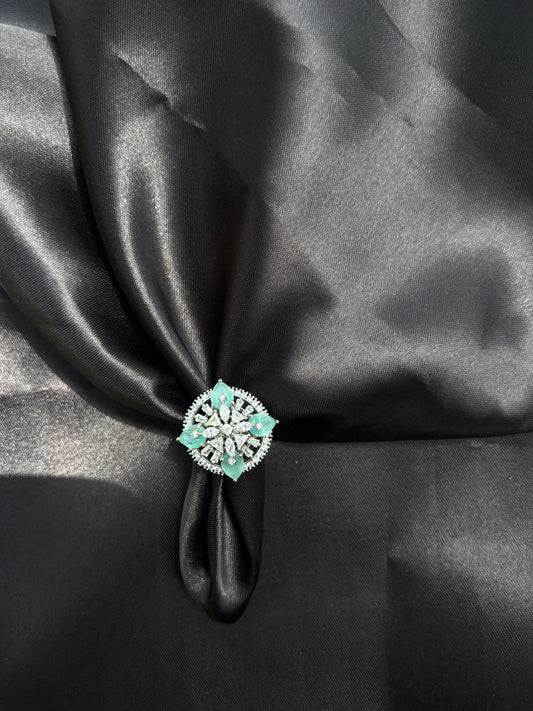 Elegant Sapphire Stone Cocktail Adjustable Ring