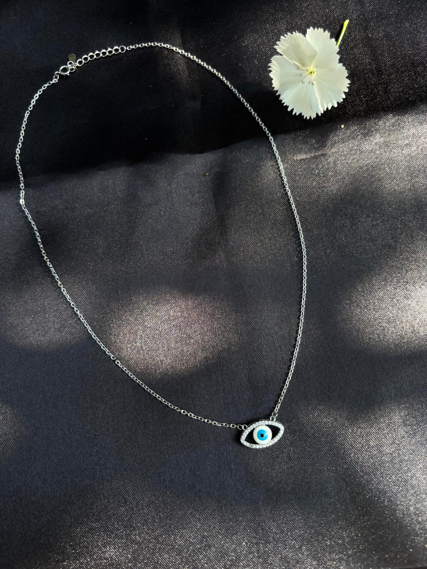 Evil Eye classical silver pendant chain