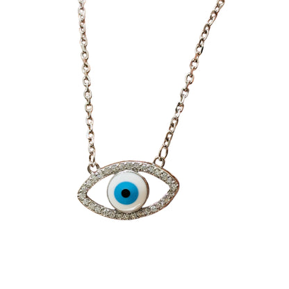 Evil Eye classical silver pendant chain