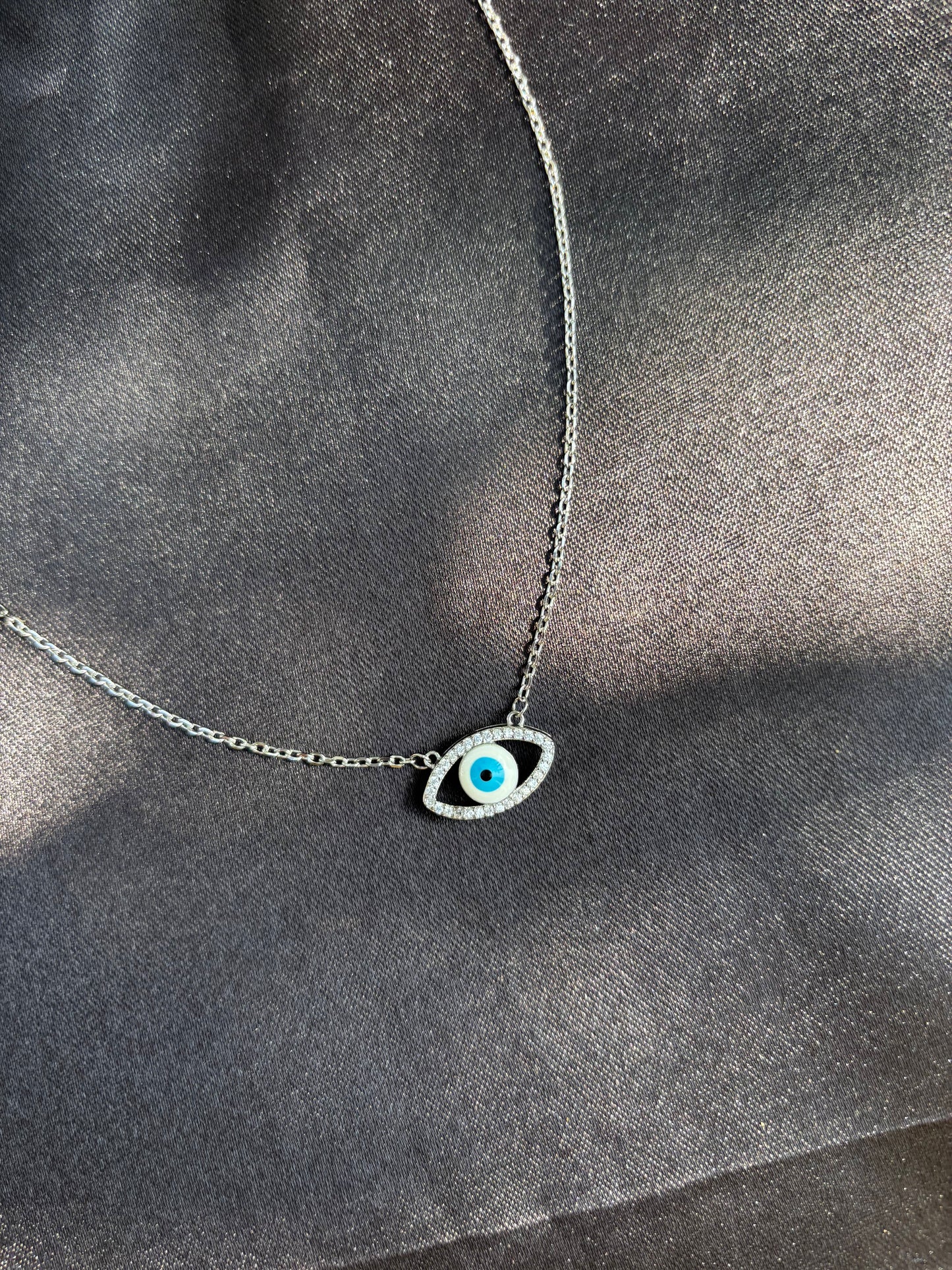Evil Eye classical silver pendant chain