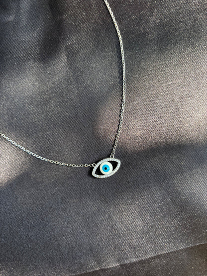 Evil Eye classical silver pendant chain